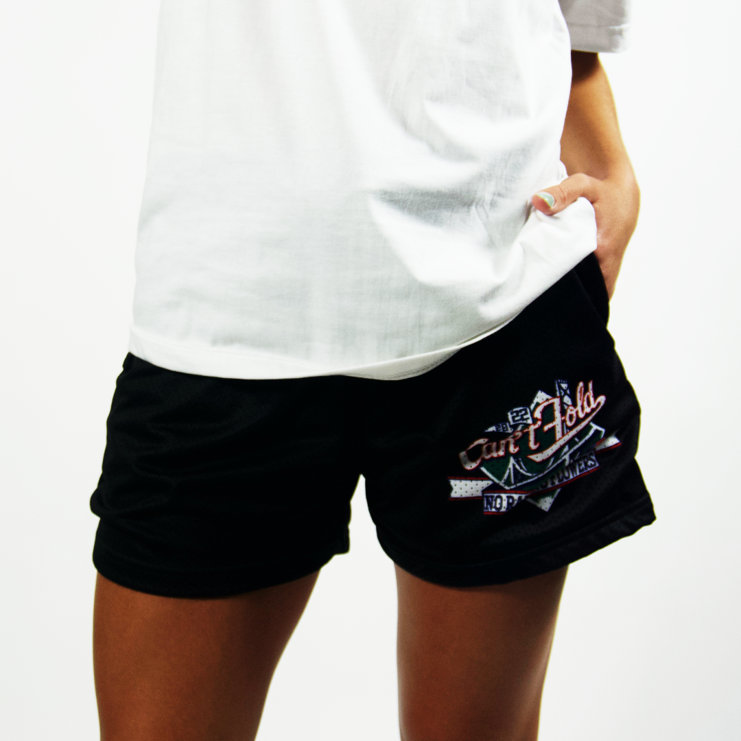 "Classic Can't Fold Mesh Shorts" (BLACK)