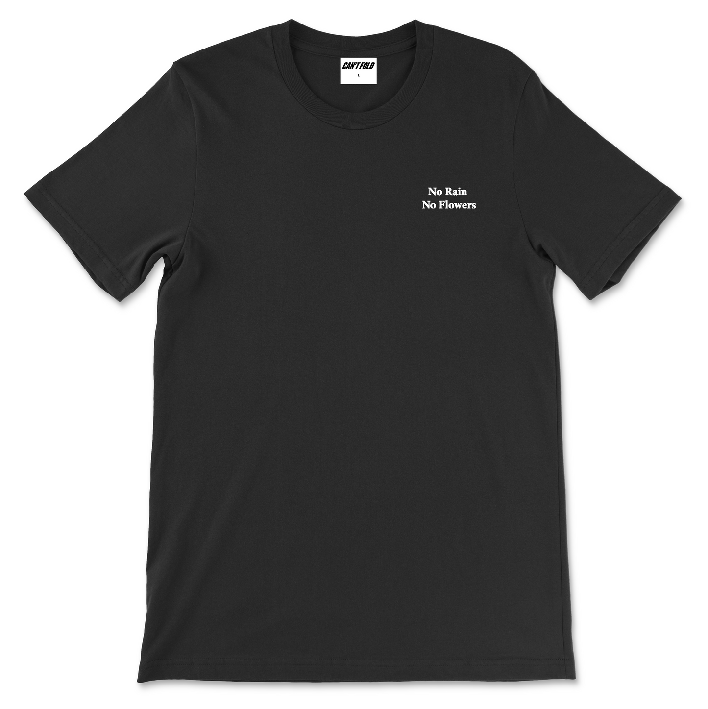 "No Rain No Flower" TEE (BLACK)