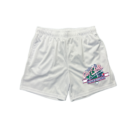 "Classic Can't Fold Mesh Shorts" (WHITE)
